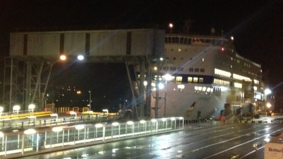 Ferry leaves Plymouth