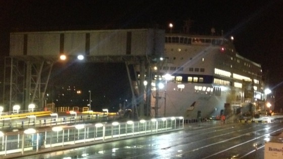 Ferry leaves Plymouth 