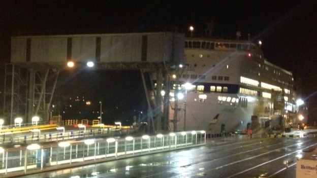 Ferry leaves Plymouth