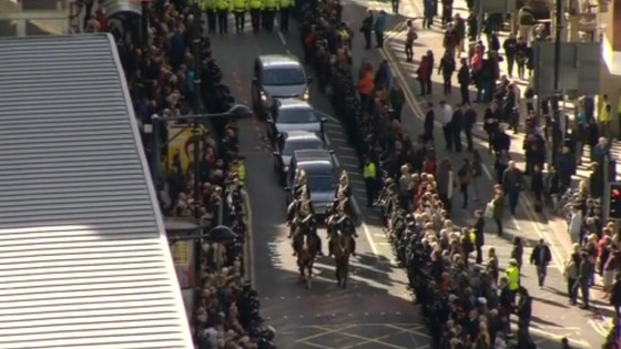 top shot of cortege