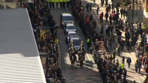 top shot of cortege