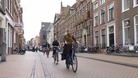 Students cycling in the Netherlands