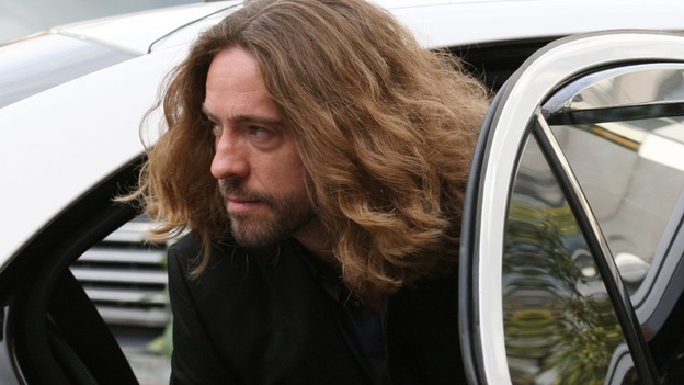 Justin Lee Collins, arrives at St Albans Crown Court