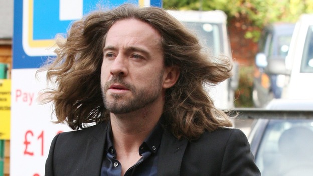 Justin Lee Collins, arrives at St Albans Crown Court