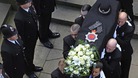The coffin of PC Nicola Hughes is carried in to the Cathedral
