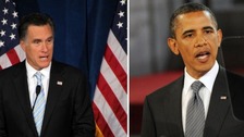 Mitt Romney and Barack Obama