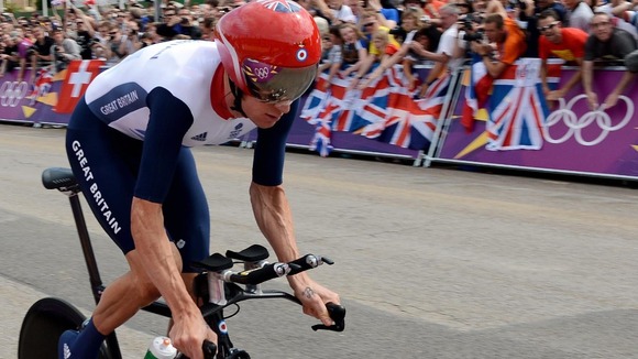 Bradley Wiggins during the Men's Individual Time Trial