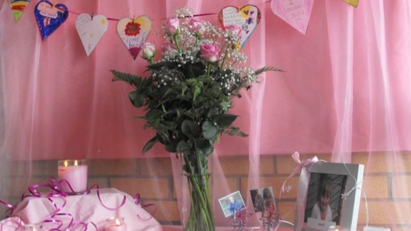 Pink display at school