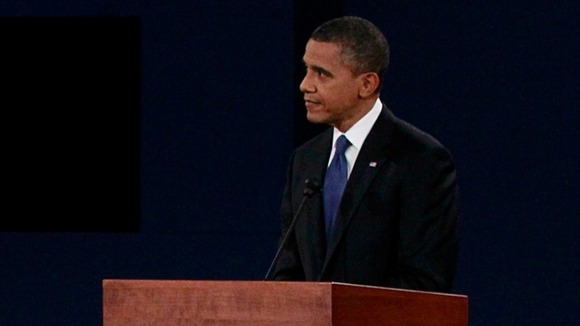 Barack Obama and Mitt Romney US election