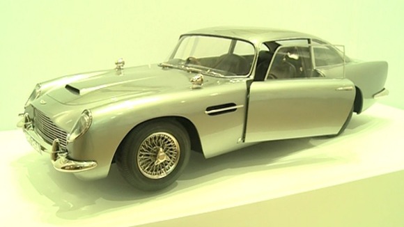 A post-production 1/3 scale replica miniature model of the Aston Martin DB5 used in Skyfall.