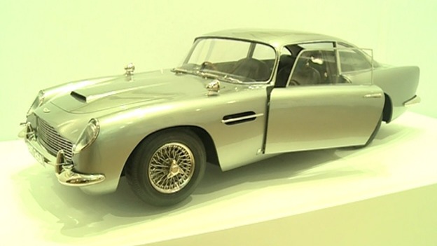 A post-production 1/3 scale replica miniature model of the Aston Martin DB5 used in Skyfall.