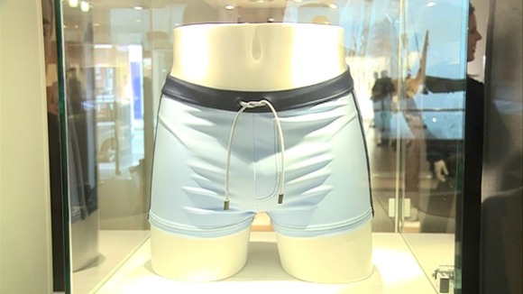 A pair of swimming trunks worn by Daniel Craig in Casino Royale. 
