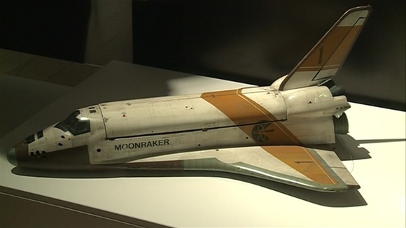 A highly detailed scale model of the space shuttle Moonraker.