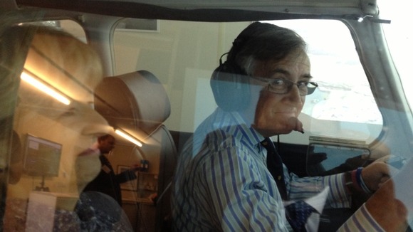 Gerald Howarth MP in plane