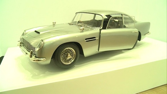 A 1/3 scale replica miniature of the Aston Martin used in Skyfall