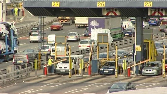 Toll booths at the Dartford Crossing.