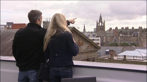 View from their hotel balcony
