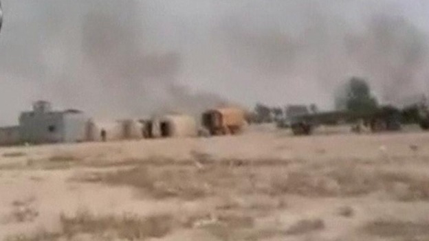 The airbase, a few miles outside Damascus, according to rebels