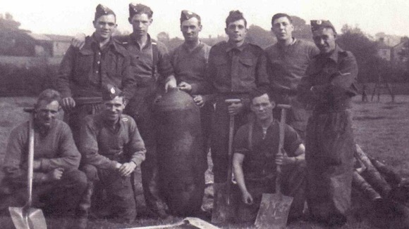 Soldiers and bomb