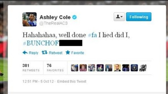 Ashley Cole's outburst at the FA