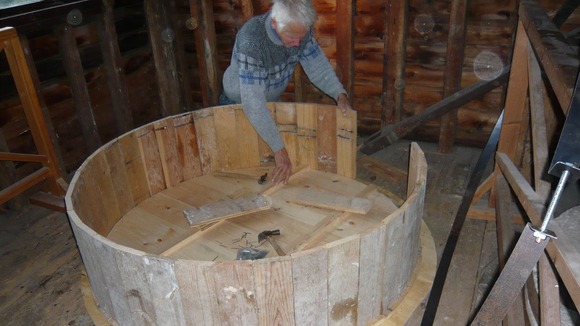 Volunteers working at Houghton Mill