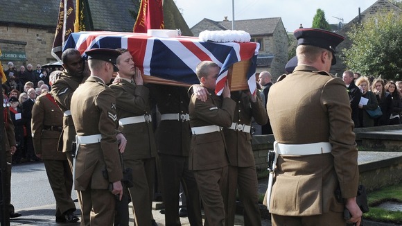 Pvt Thomas Wroe's coffin