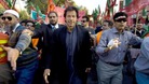 Imran Khan leads a rally against US drone attacks in Pakistan in 2008