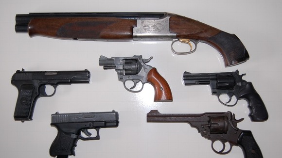 Firearms recovered by police