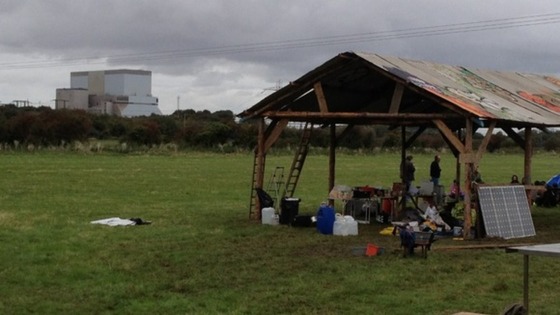 Protesters have set up camp close to Hinkley Point