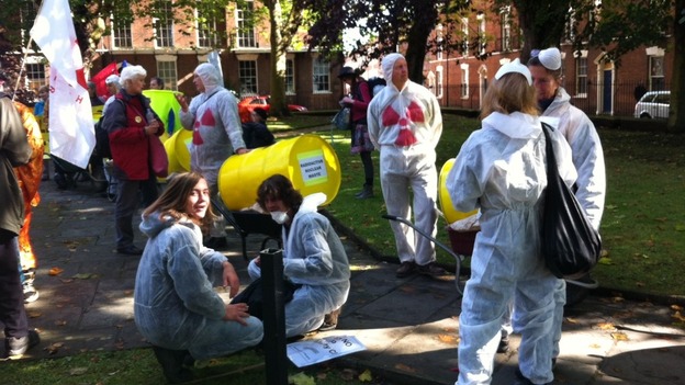 Protesters gather in Bridgwater