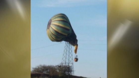 A hot air balloon crash