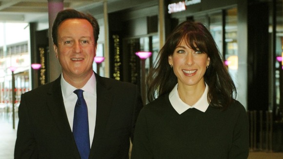 The Prime Minister and his wife arrive in Birmingham