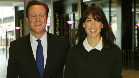 The Prime Minister and his wife arrive in Birmingham