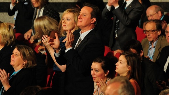David Cameron in the crowd at the Conservative Party Conference