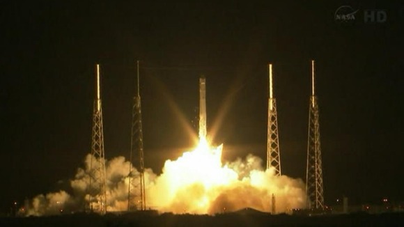 SpaceX's Dragon capsule lifts off fromCape Canaveral in Florida.