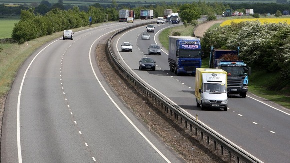 The A14: One of the roads scheduled for improvements