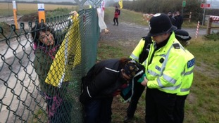 Protesters at Hinkley Point