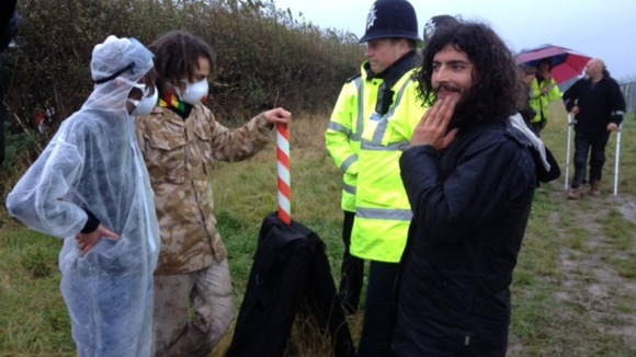 Protesters at Hinkley Point