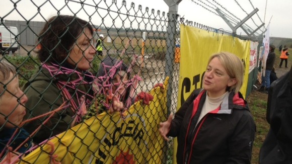 Protesters at Hinkley Point