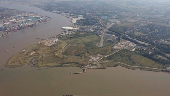 Site of the proposed new theme park in the Swanscombe Penninsula