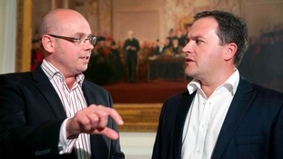 Adrian Masters and Jonathan Hill in Cardiff's City Hall