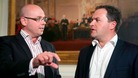 Adrian Masters and Jonathan Hill in Cardiff's City Hall