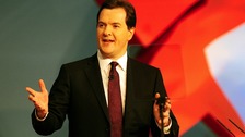 Chancellor George Osborne addresses today's session of the Conservative Conference