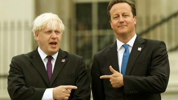 Mayor of London Boris Johnson with Prime Minister David Cameron