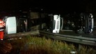 Overturned recovery vehicle and car transporter 