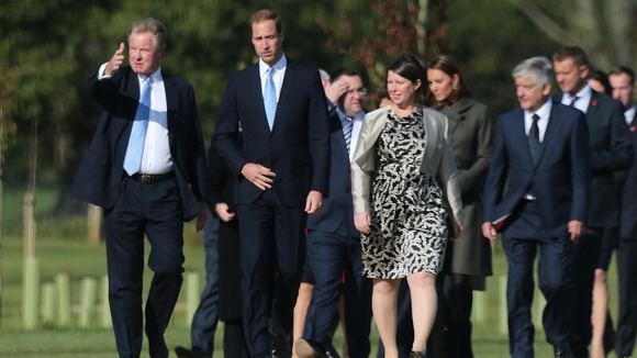 The Duke and Duchess of Cambridge are given a tour of St George's Park