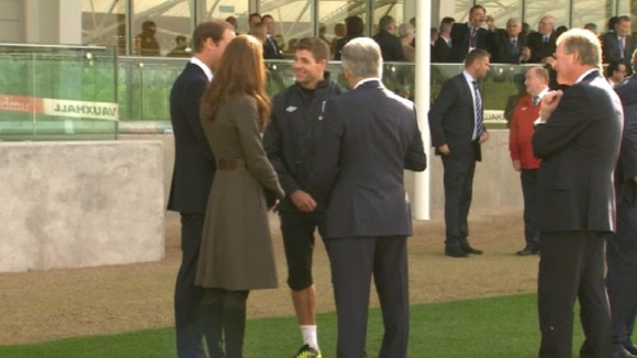 The Duke and Duchess of Cambridge with Steven Gerrard