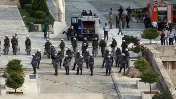 Police have fired teargas at protesters