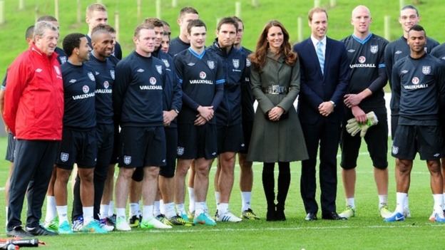 Kate and Will England football team