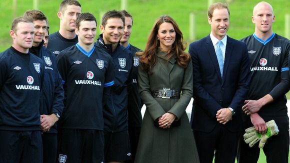 Prince William and Kate Middleton Ashley Cole FA St George's Park